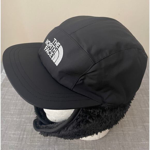 Newt The North Face Kids Size L 10-12Yrs Shasta Black Cozy Trapper Hat - Picture 2 of 15
